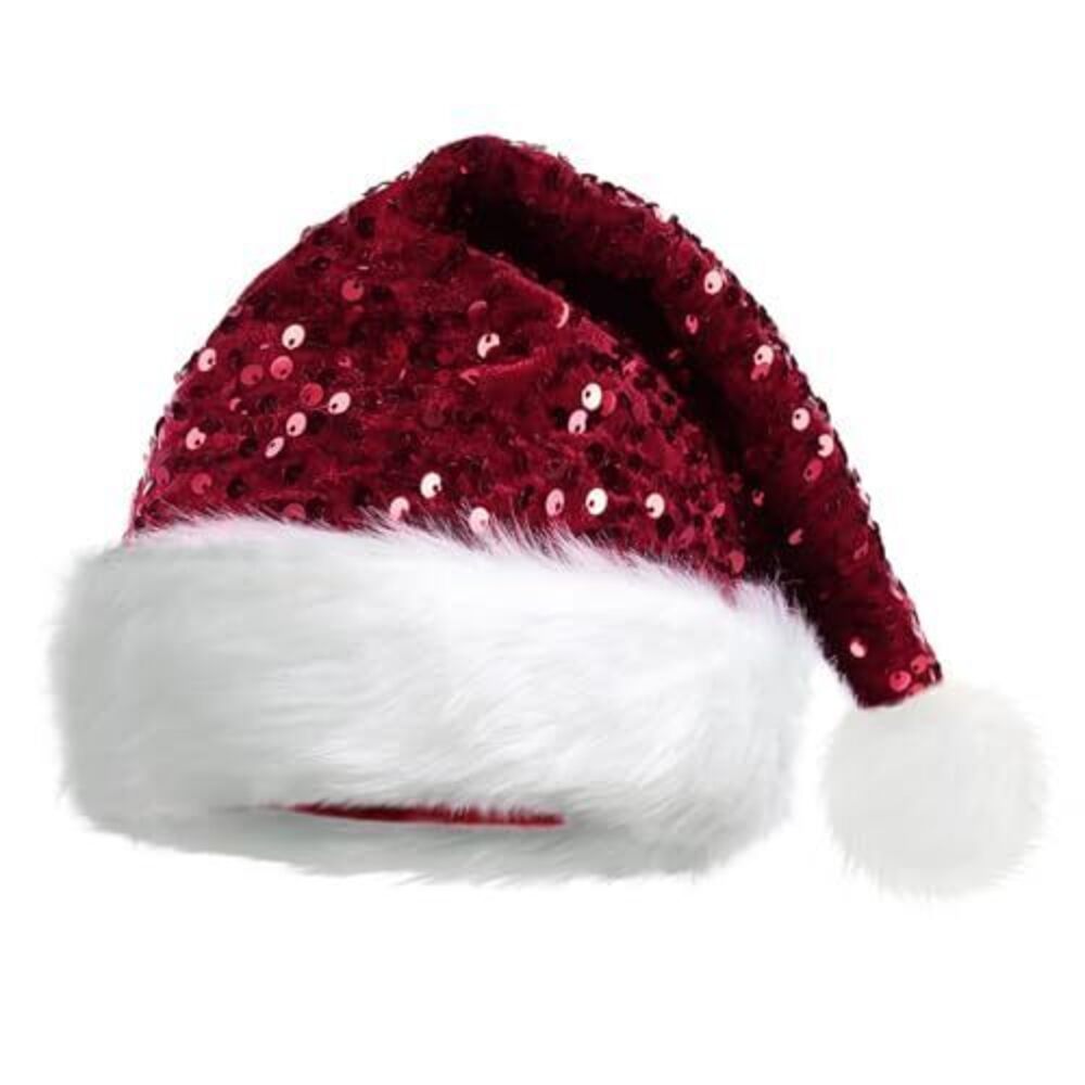 5832 Adults Christmas Santa Claus Hat Holiday Costume Head Wear